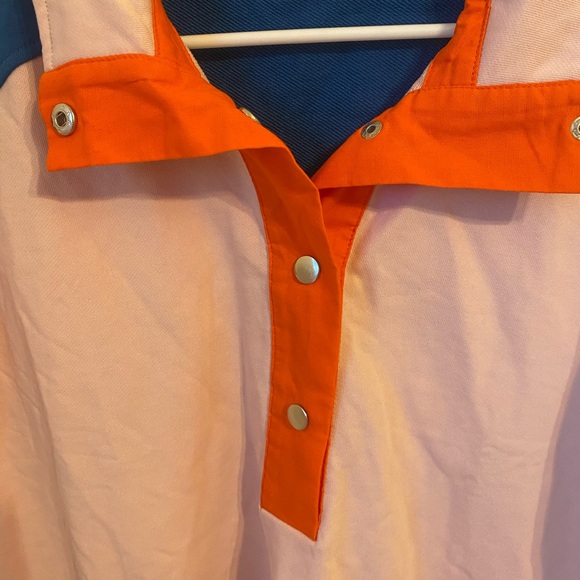 Voy Color Block French Terry Ruffle Top size large - Picture 6 of 10